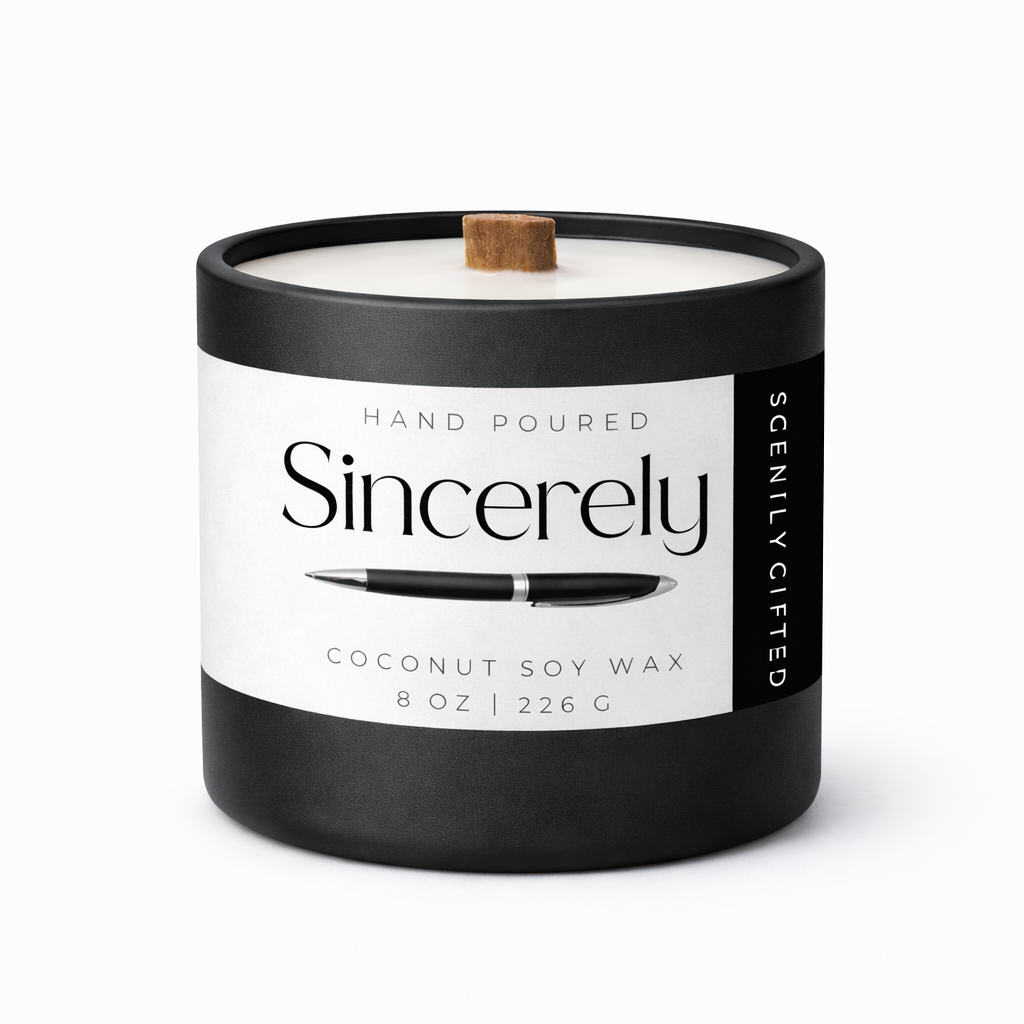 A Clean, Unisex Scent Candle (8oz) with a Heartfelt Message | Scently Gifted