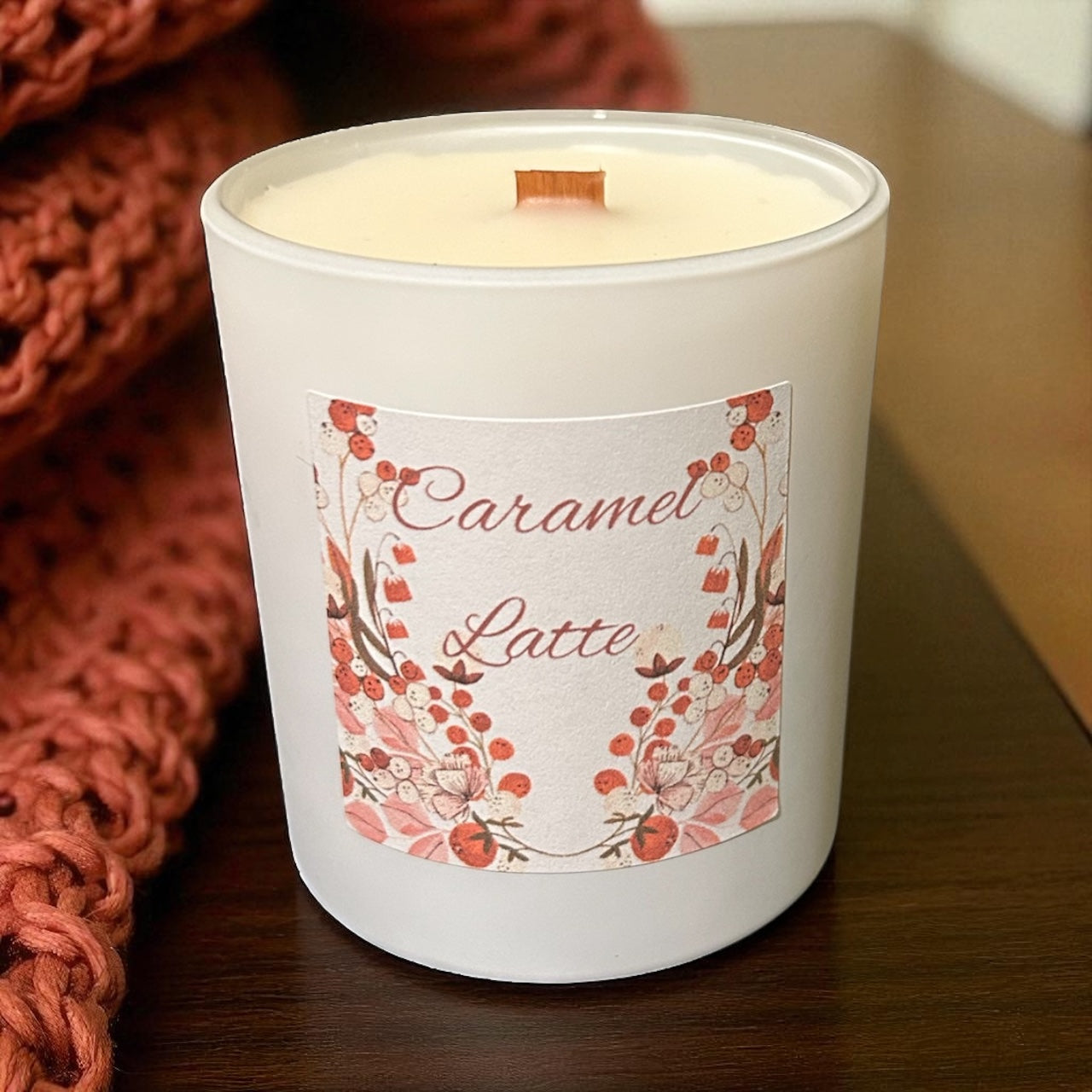“Caramel Latte” Scented Coconut Soy Wax Candle
