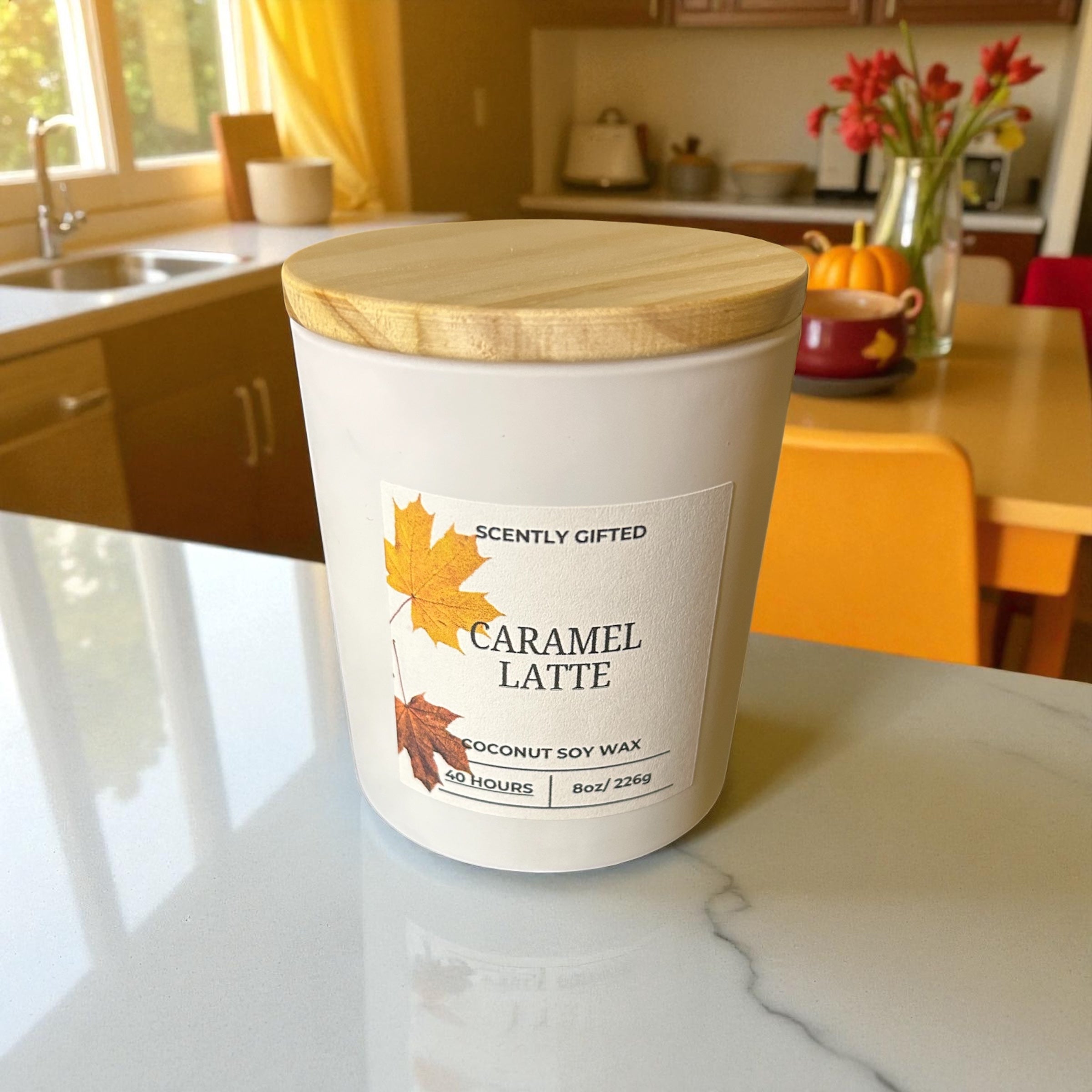 “Caramel Latte” Scented Coconut Soy Wax Candle
