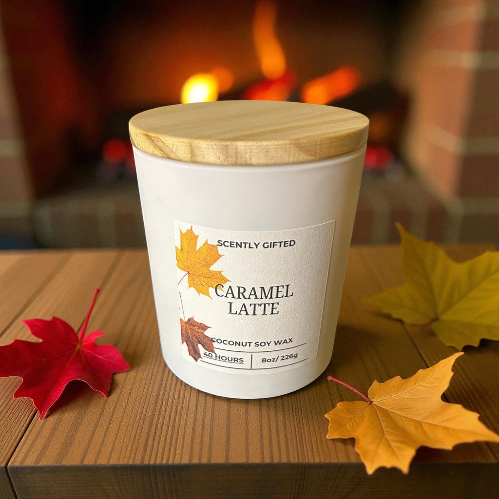 “Caramel Latte” Scented Coconut Soy Wax Candle