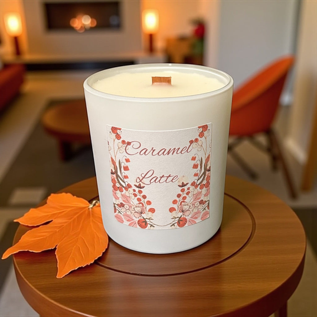 “Caramel Latte” Scented Coconut Soy Wax Candle