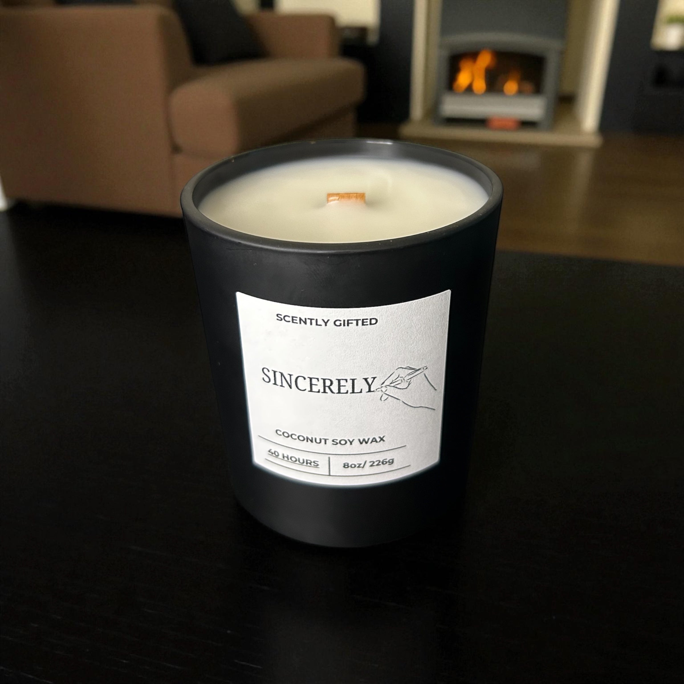 “Sincerely” Coconut Soy Wax Candle