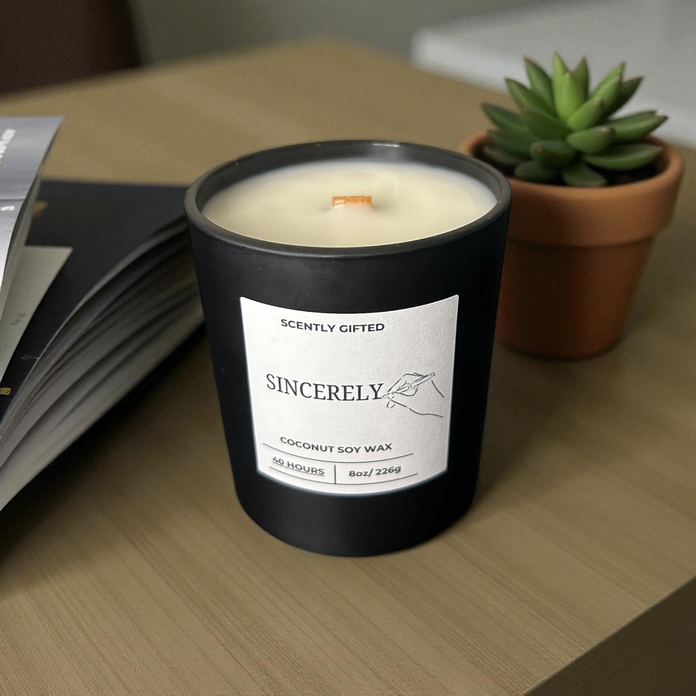 “Sincerely” Coconut Soy Wax Candle