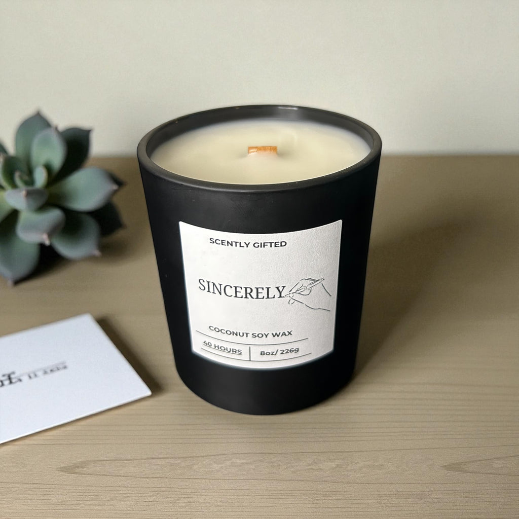 “Sincerely” Coconut Soy Wax Candle