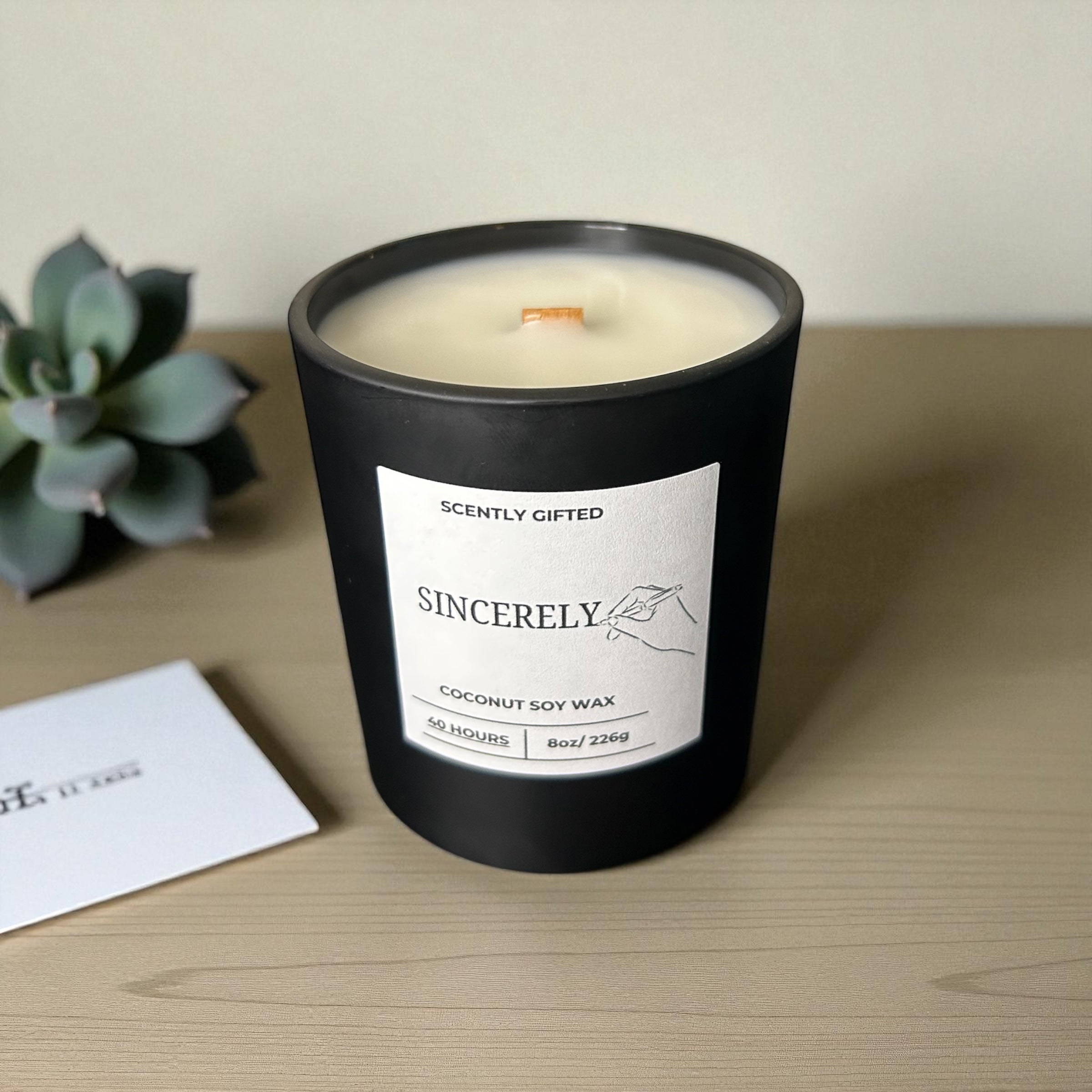 “Sincerely” Coconut Soy Wax Candle