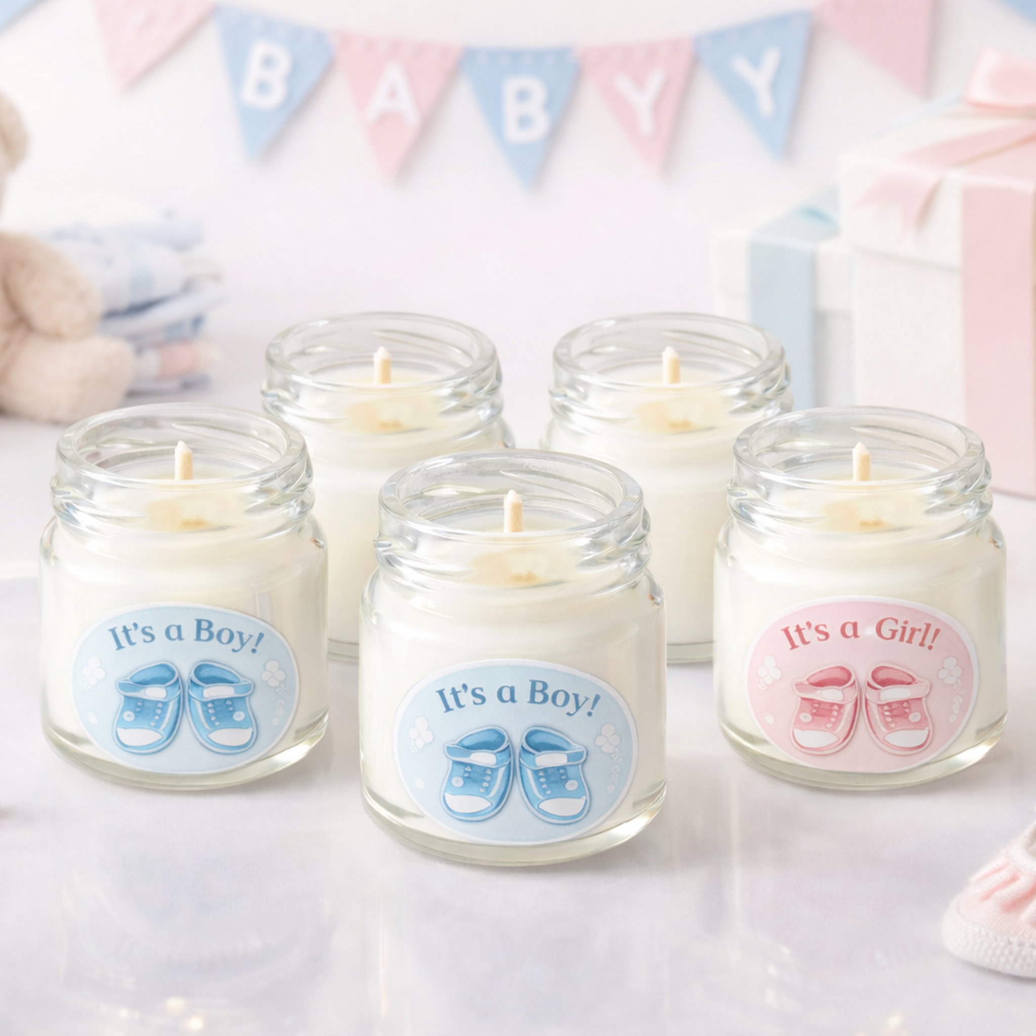 Personalized Party Favor Candles (Pack of 10) – Custom Event Keepsakes